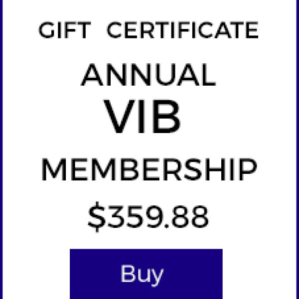 Gift Certificate - Annual VIB Membership